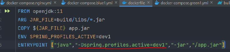 Dockerfile configuration